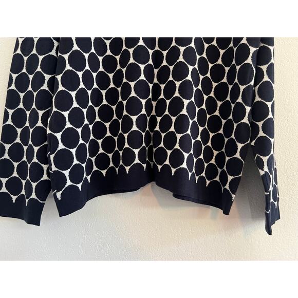 NWT Foxcroft Navy White Polka Dot Cardigan Women 2X Old Money Academia Office - Picture 11 of 16